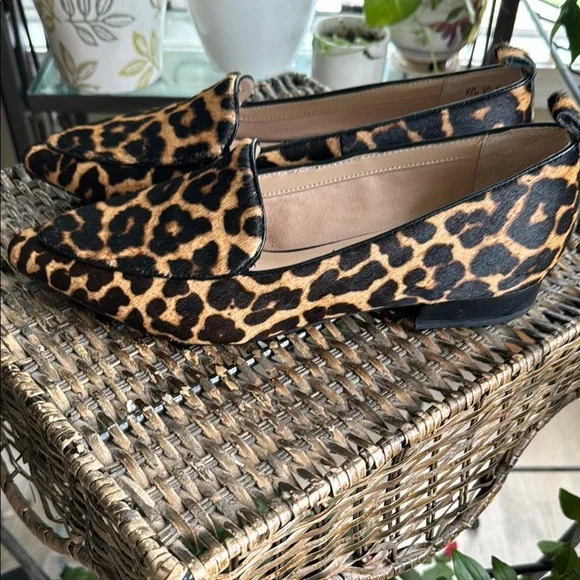 Franco Sarto Brown and Black Leopard Print Loafers women’s size 8.5 - Picture 3 of 7